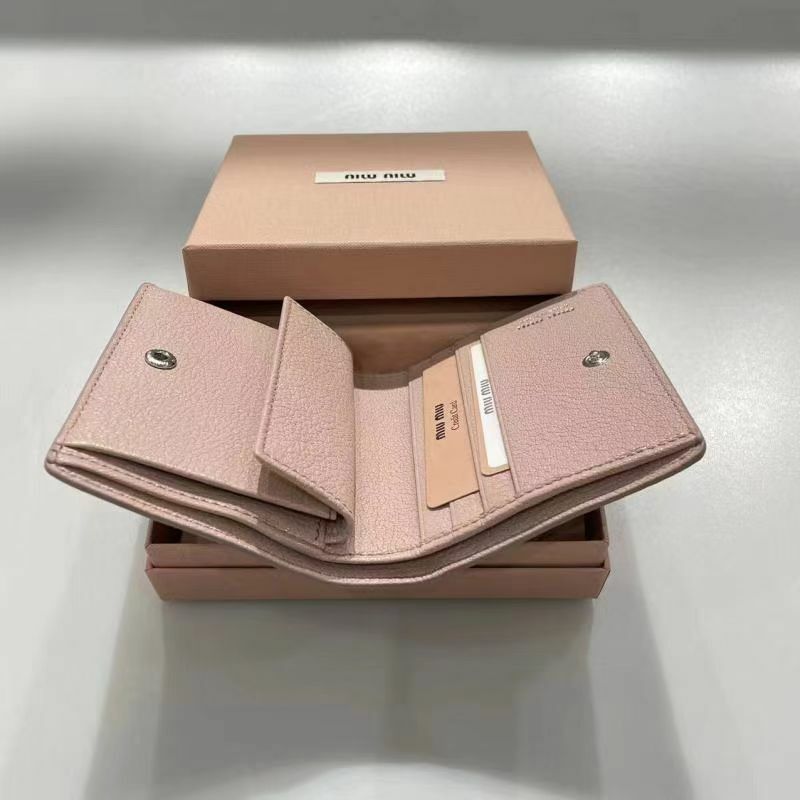 Miu Miu 粉色徽標折疊錢包 5MV204 2F3R F0D91-T