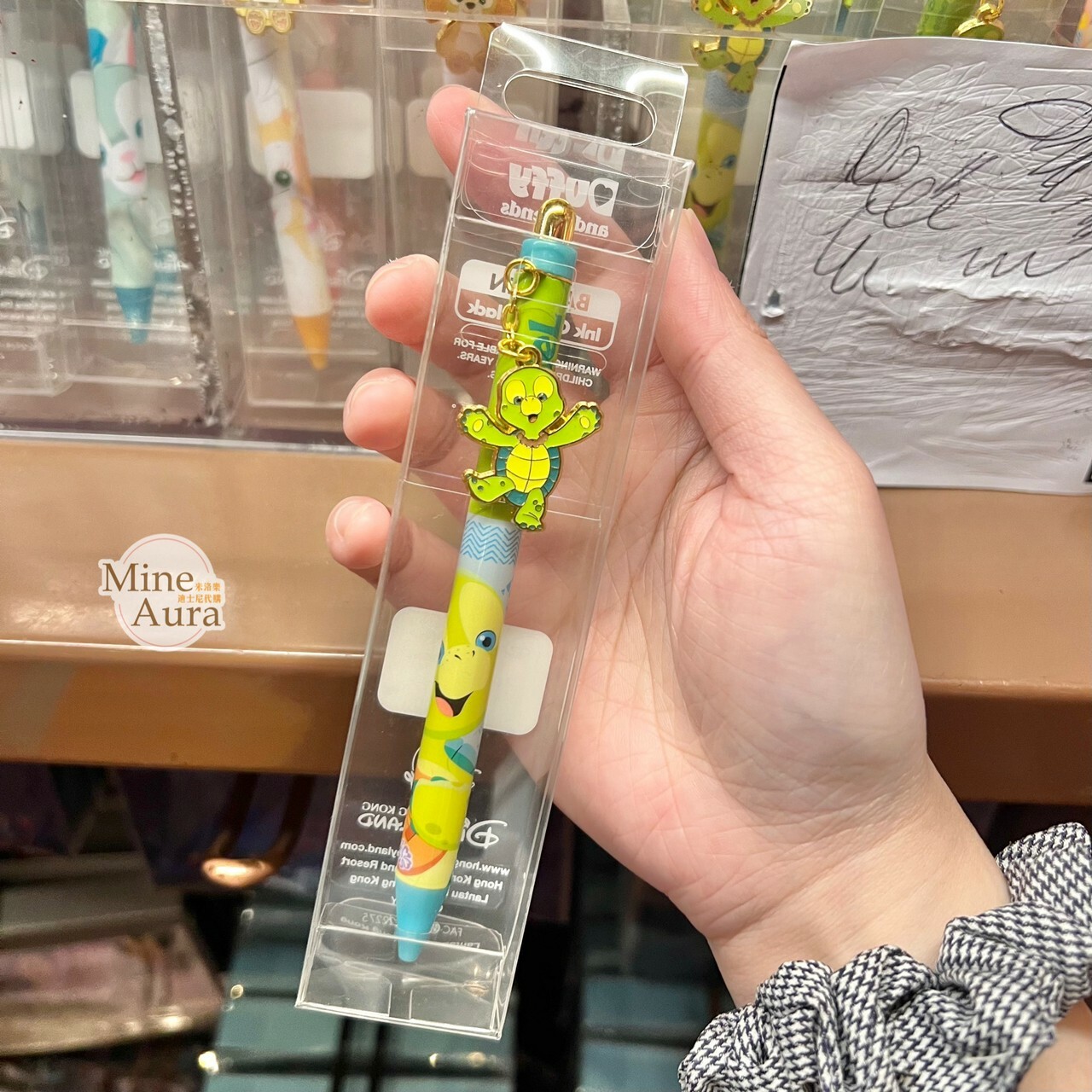奧樂米拉 海龜 OluMel 金屬墜飾 圓珠筆 文具用品 -香港迪士尼樂園