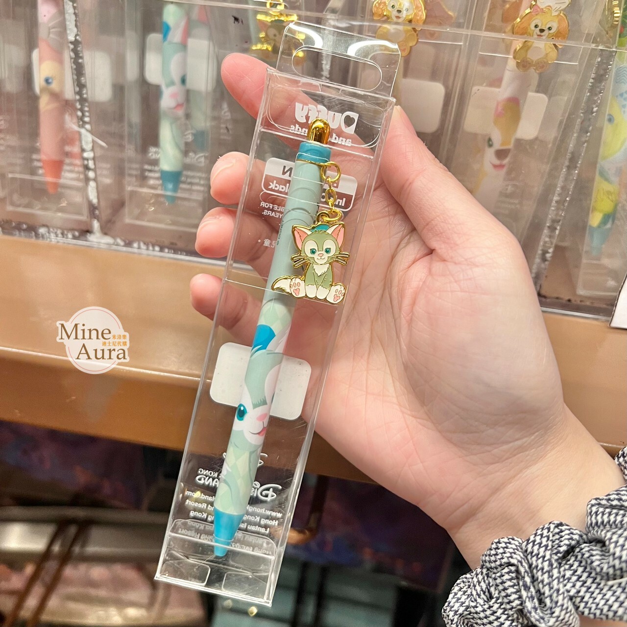 傑拉托尼 畫家貓 Gelatoni 金屬墜飾 圓珠筆 文具用品 -香港迪士尼樂園