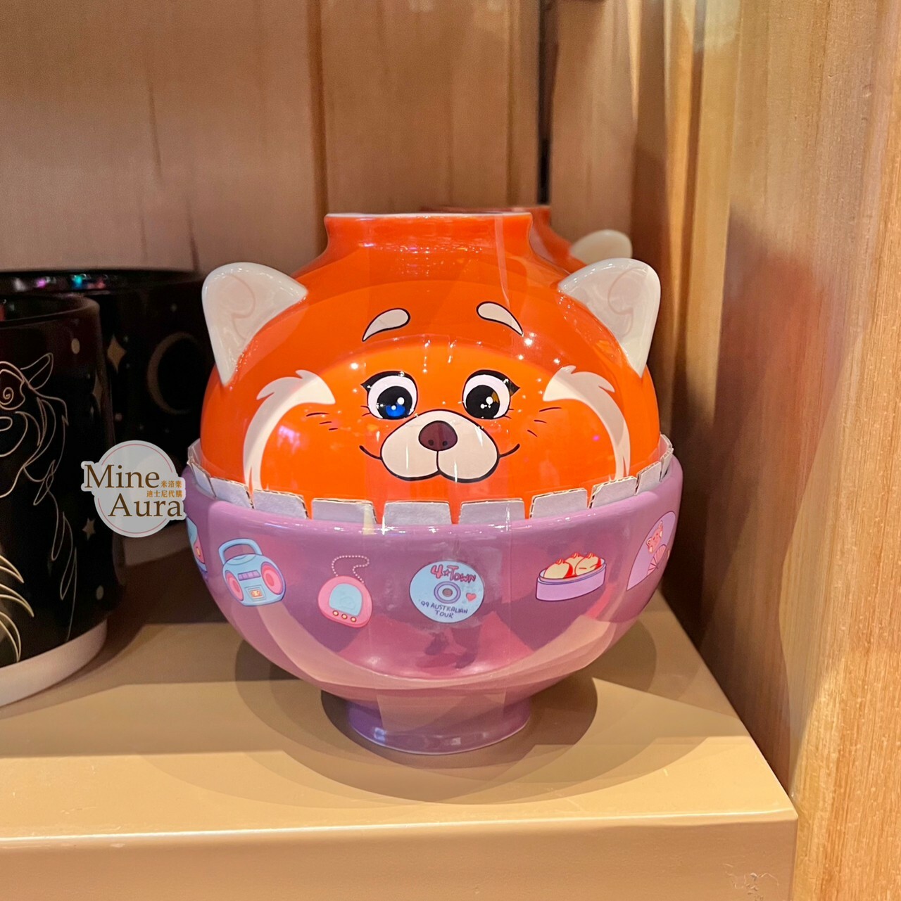 (特價現貨) 紅熊貓 美美 Meilin 造型 陶瓷 碗 2入組 青春養成記 Turning Red -香港迪士尼樂園