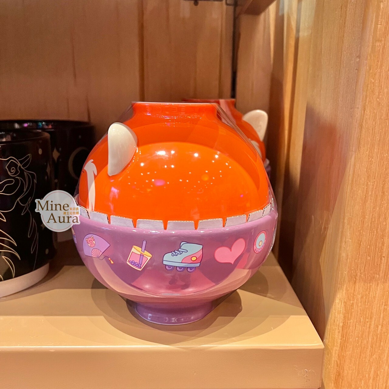 (特價現貨) 紅熊貓 美美 Meilin 造型 陶瓷 碗 2入組 青春養成記 Turning Red -香港迪士尼樂園