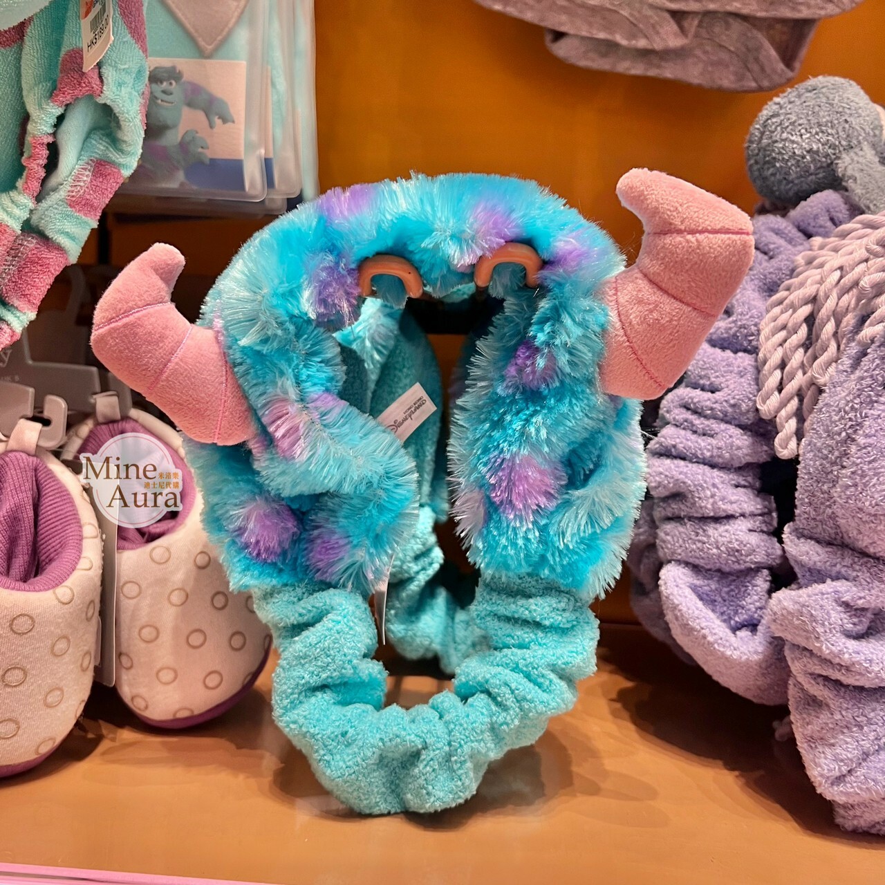 毛怪 蘇利文 Sullivan 絨毛 立體耳朵造型 髮帶 洗臉髮帶 怪獸電力公司 Monsters, Inc. -香港迪士尼樂園