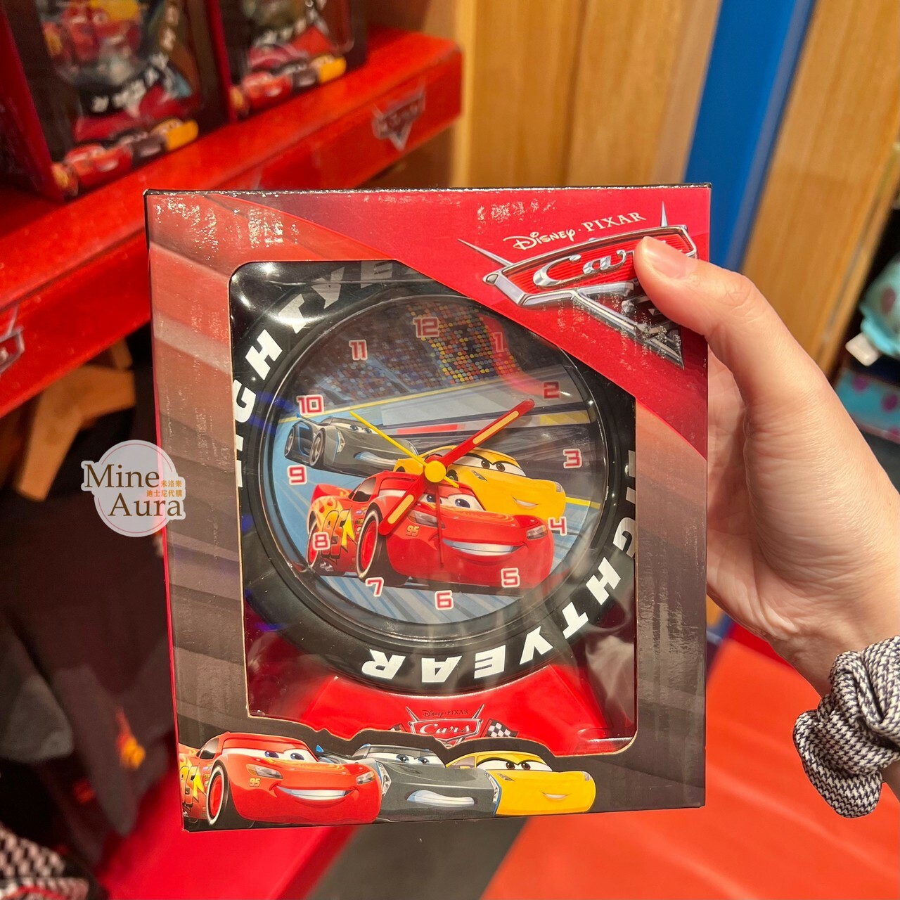 閃電麥坤 Lightning McQueen 輪胎 造型 時鐘 鬧鐘 -香港迪士尼樂園