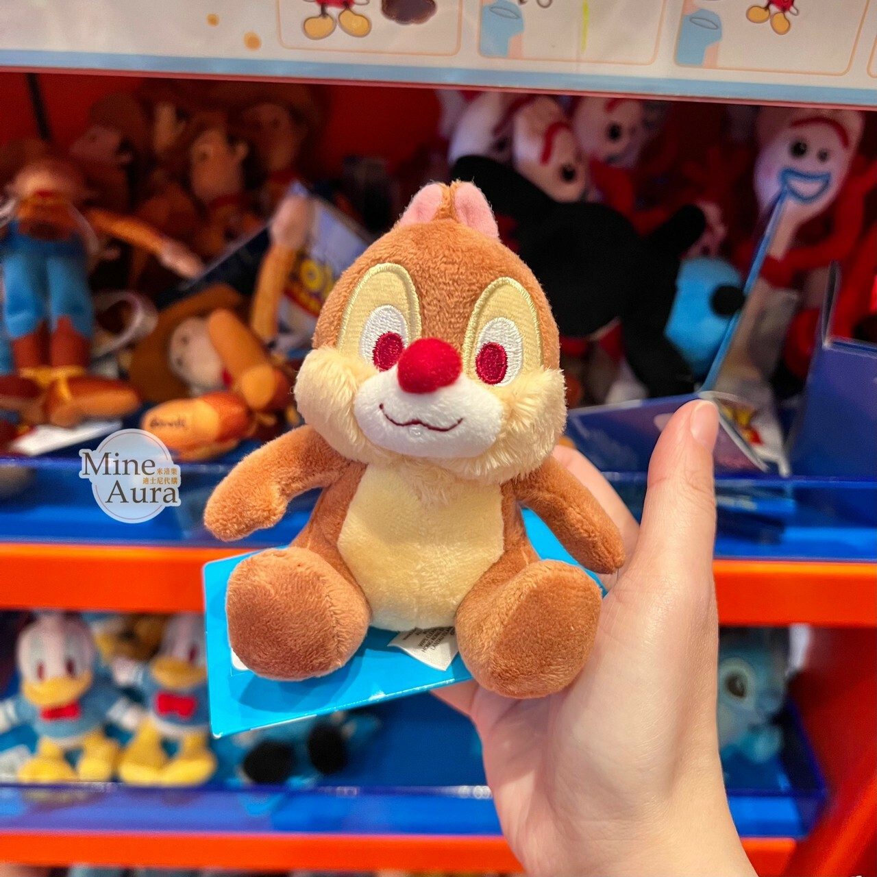 黑鼻 奇奇 Chip 磁鐵 坐肩 絨毛 娃娃 公仔 奇奇蒂蒂 Chip 'n Dale -香港迪士尼樂園