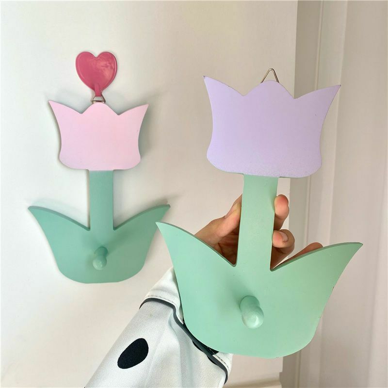 《2182》少女心木質鬱金香掛勾