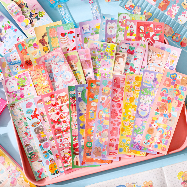 批发价 镭射咕卡贴纸套装（10张 款式随机发）