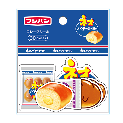 日本FUJIPAN 奶油麵包 30枚貼紙包
