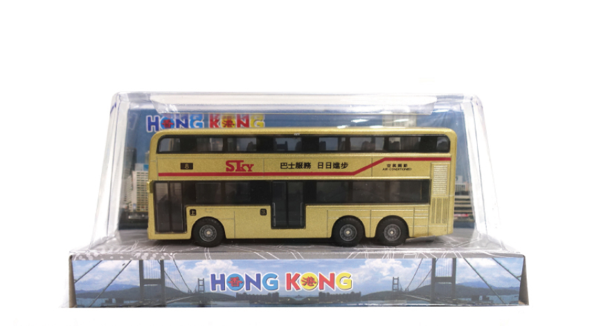 香港交通工具-金色雙層巴士 SJ017-9