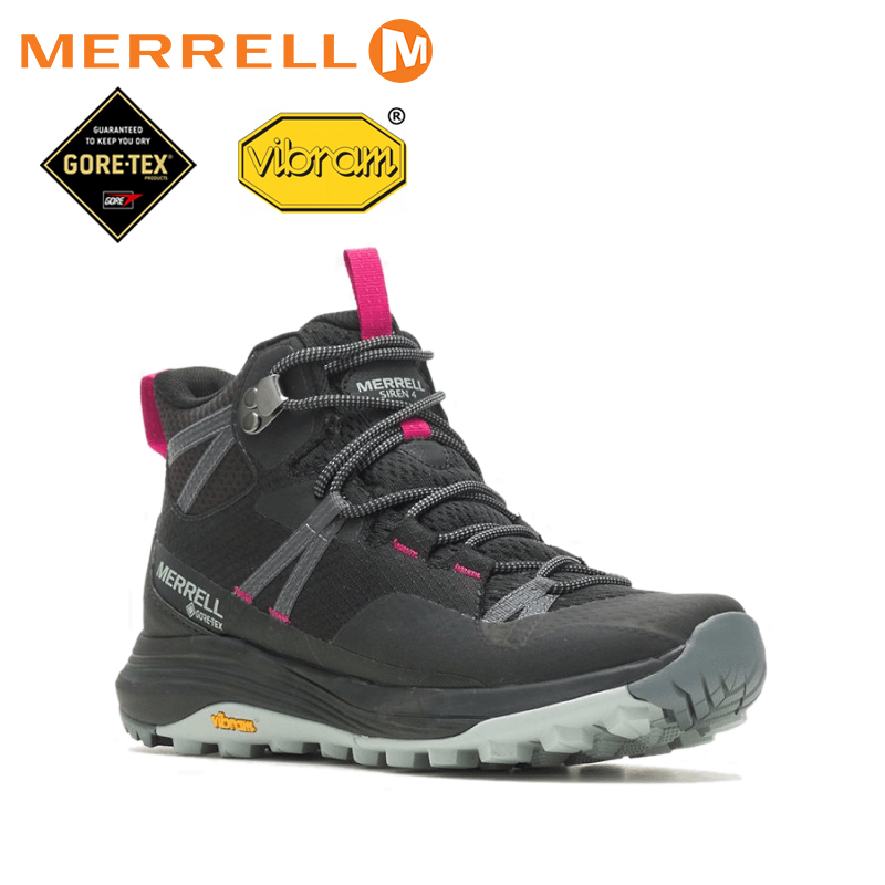 Merrell 中筒健行鞋 女 黑 SIREN 4 MID GORE-TEX  33ML037282