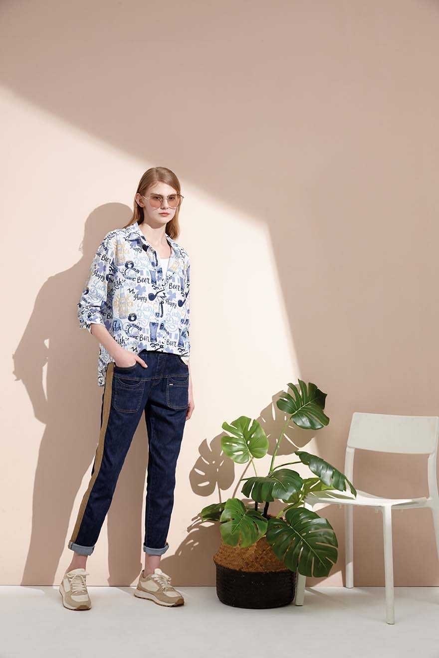 西部牛仔風帥氣口袋造型牛仔長褲S6181