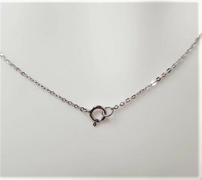 18K White Gold Heart Diamond Pendant (Chain Included)