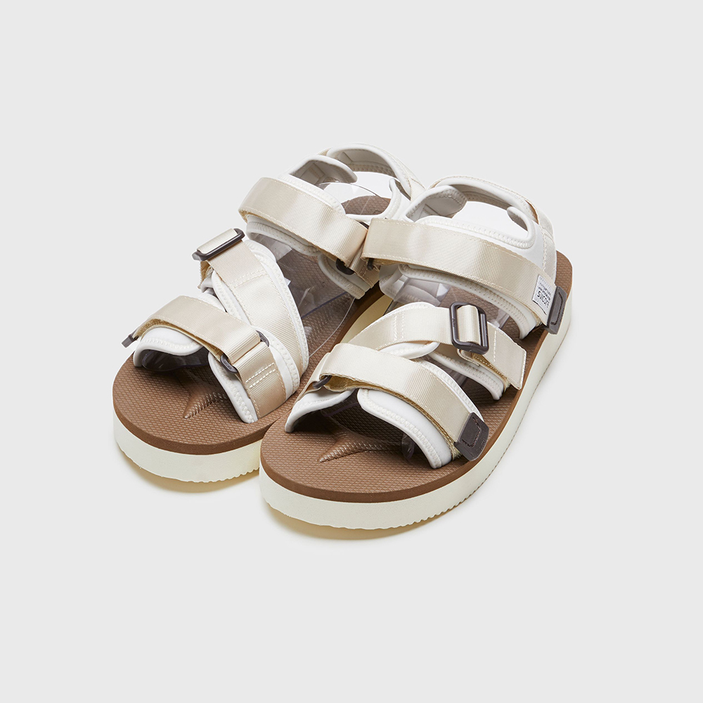 [出清商品售出無退換] SUICOKE KISEE-PO OG-044PO 象牙棕 斜帶 涼鞋 魔鬼氈 厚底【SK23044POIB】