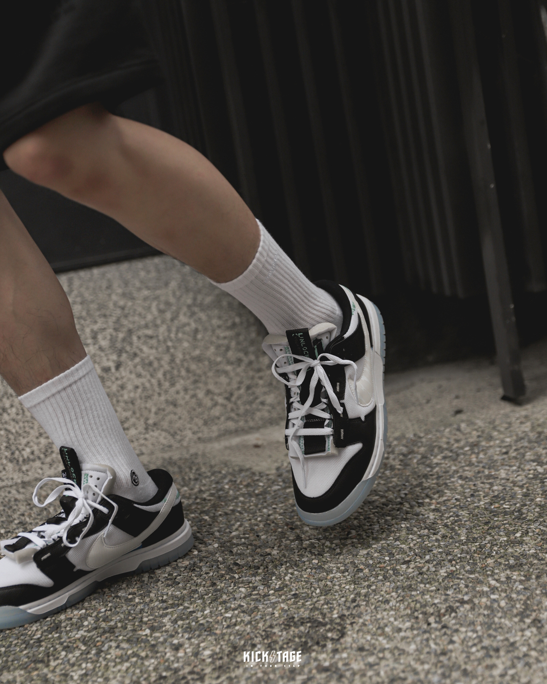 [特價售出無退換] NIKE AIR DUNK JUMBO Unlock Your Space CONCORD 黑白熊貓 反光 閃電勾勾 軟Q氣墊 麵包鞋【FJ7067-114】NIKEJUMBO panda