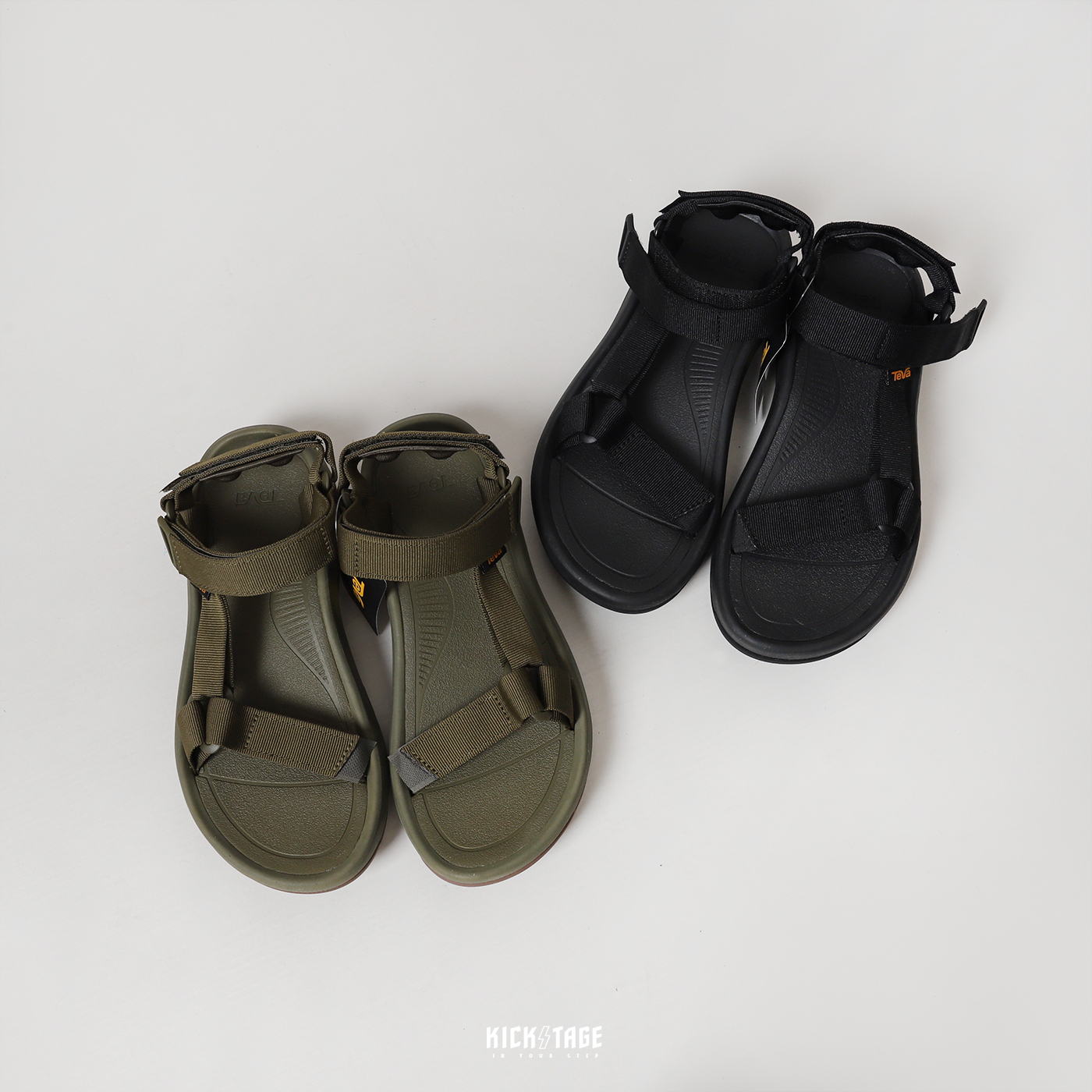 男鞋 TEVA M HURRICANE XLT AMPSOLE 黑色 橄欖綠 織帶 魔鬼氈 運動涼鞋 厚底涼鞋【TV1131251】