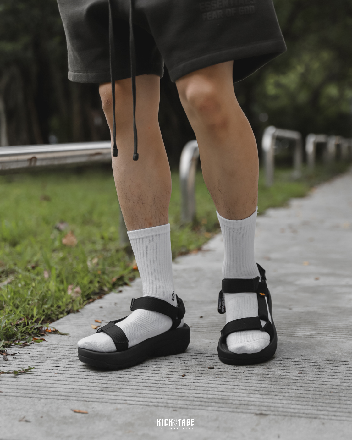 男鞋 TEVA M HURRICANE XLT AMPSOLE 黑色 橄欖綠 織帶 魔鬼氈 運動涼鞋 厚底涼鞋【TV1131251】