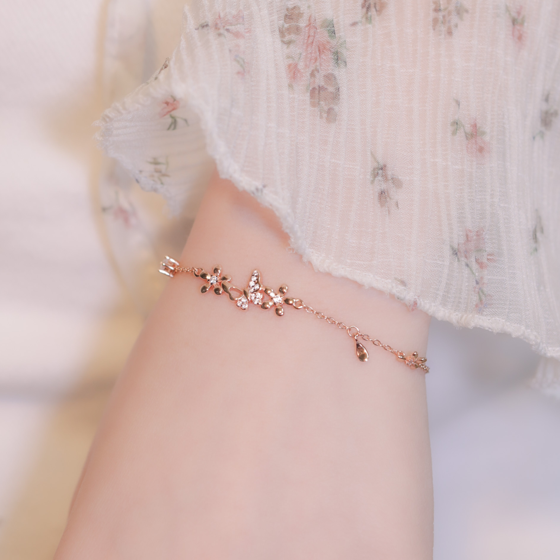 | 925純銀・ 玫瑰金 | 小憧憬手鏈 | BR0864 |