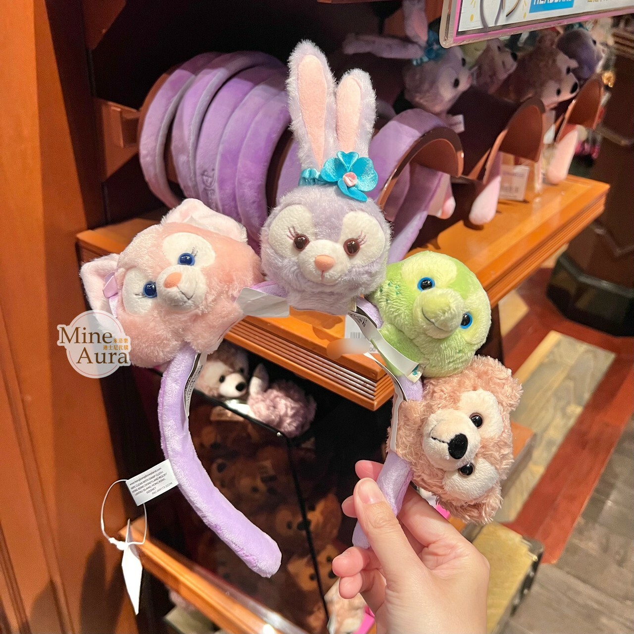 史黛拉露 星黛露 StellaLou 大頭造型 絨毛 迷你公仔 娃娃 (搭配個人客製髮圈用) -香港迪士尼樂園