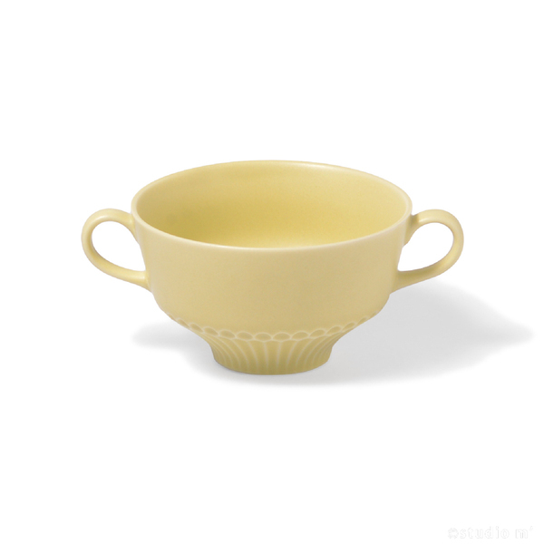 STUDIO M' - Merci 芽苗意象浮雕雙耳杯/檸檬黃
