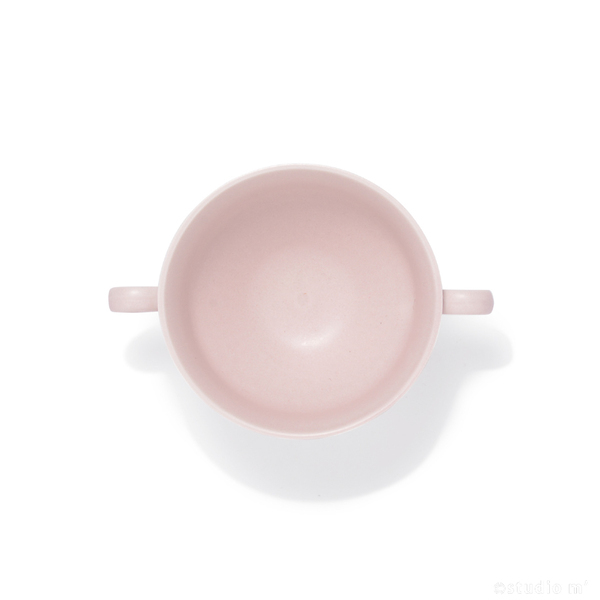 STUDIO M' - Merci 芽苗意象浮雕雙耳杯/淡粉