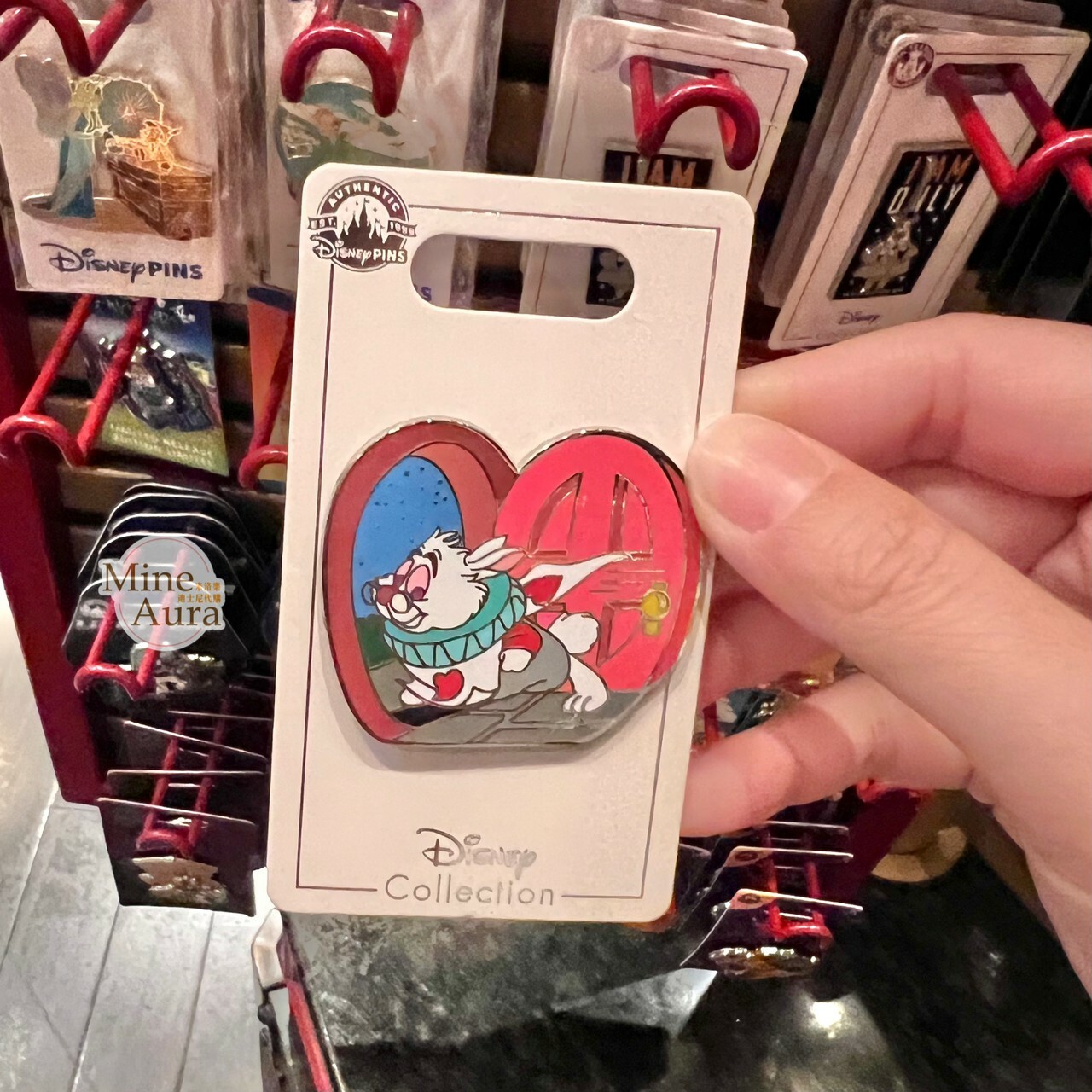 時間兔 白兔 White Rabbit 開門造型 徽章 PIN 愛麗絲夢遊仙境 Alice in Wonderland -香港迪士尼樂園