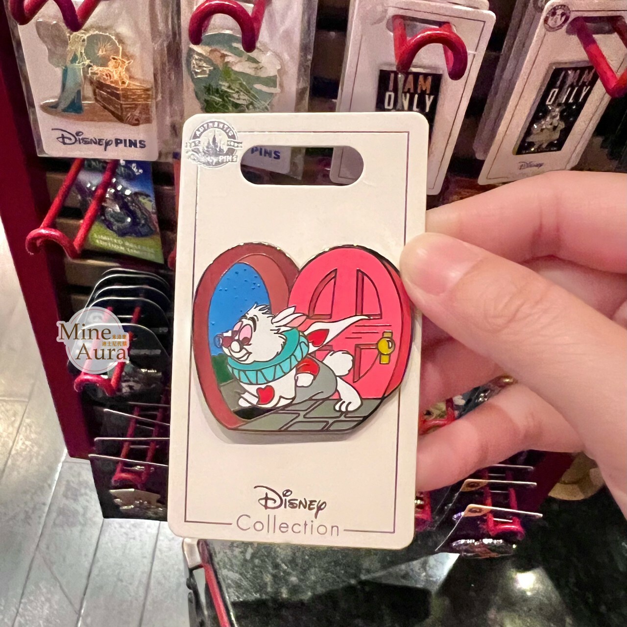 時間兔 白兔 White Rabbit 開門造型 徽章 PIN 愛麗絲夢遊仙境 Alice in Wonderland -香港迪士尼樂園