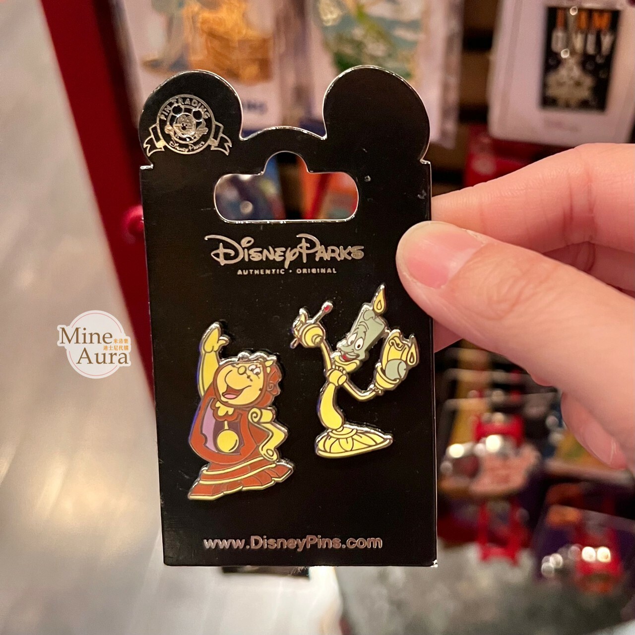 盧米亞 蠟燭 Lumière 時鐘管家 葛士華 Cogsworth clock 造型 徽章 PIN 美女與野獸 Beauty and the Beast -香港迪士尼樂園