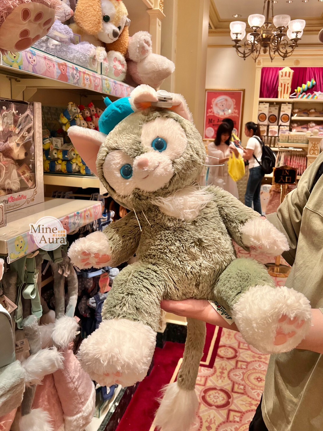 傑拉托尼 畫家貓 Gelatoni M號 娃娃 玩偶 -香港迪士尼樂園