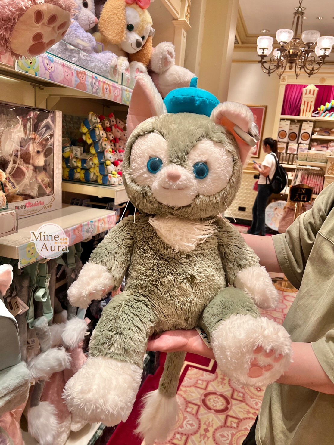 傑拉托尼 畫家貓 Gelatoni M號 娃娃 玩偶 -香港迪士尼樂園