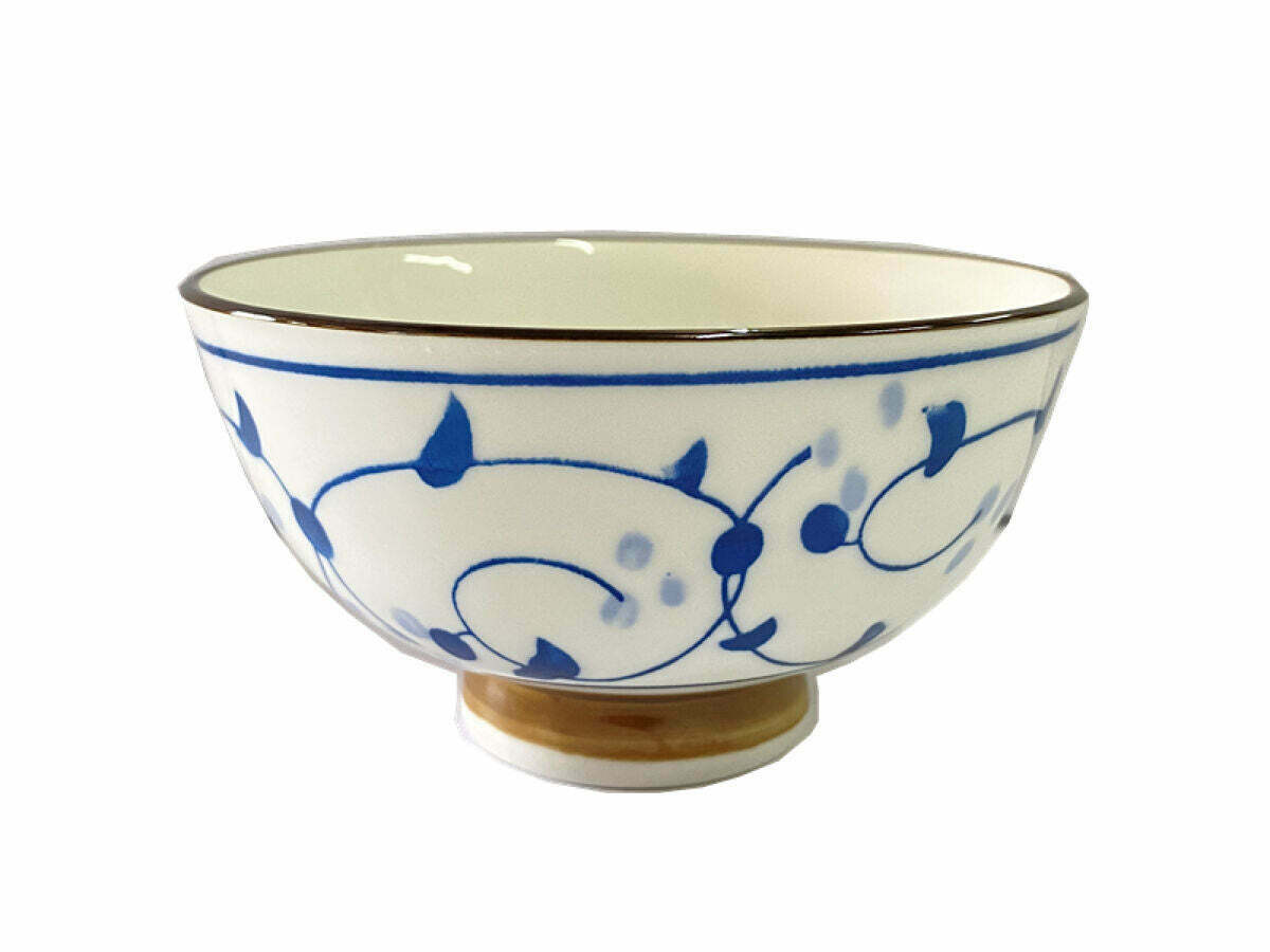 蕾唐草餐碗/藍 約11.5x6.3cm