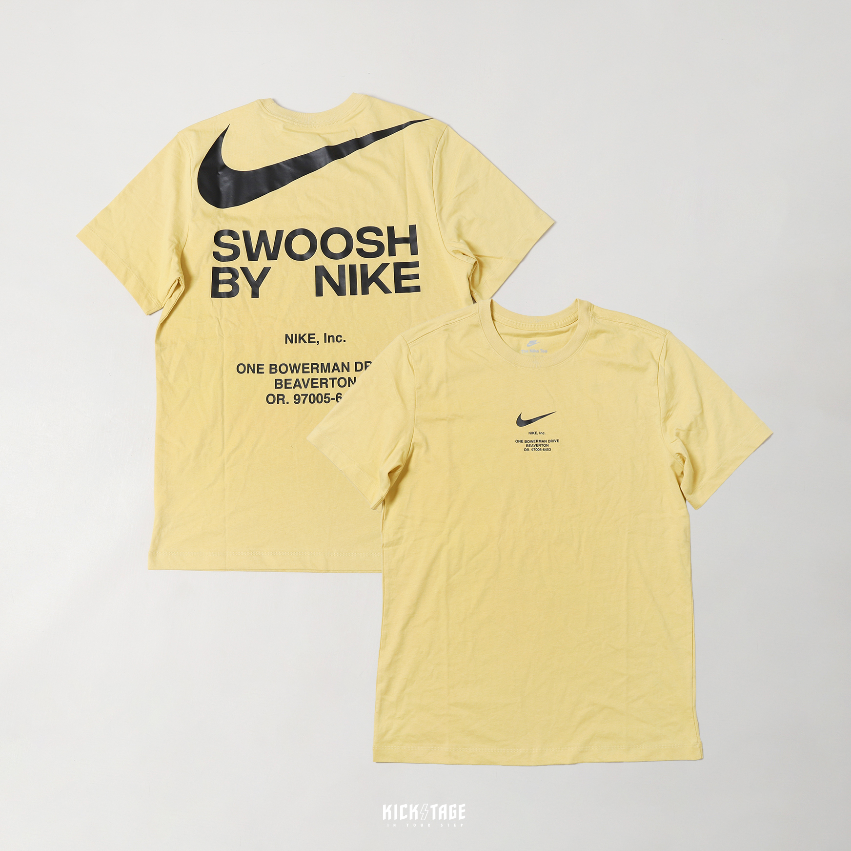 男女款NIKE NSW SWOOSH TEE 黑色白色標語文字大勾基本款寬鬆短T【DZ2882