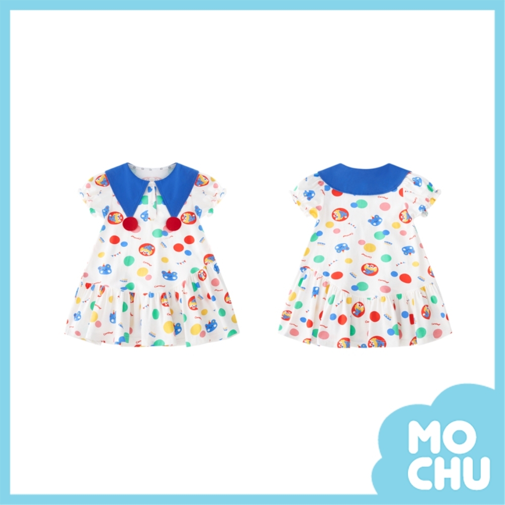 俏皮馬戲團波點連衣裙