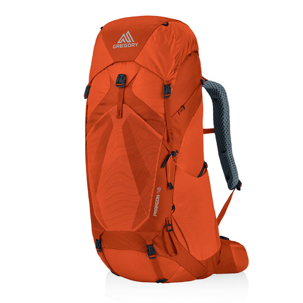GREGORY PARAGON登山背包 男 48L M/L (玄武黑、亞鐵橘) 輕量登山/適合2-4天登山健行 72GR126843