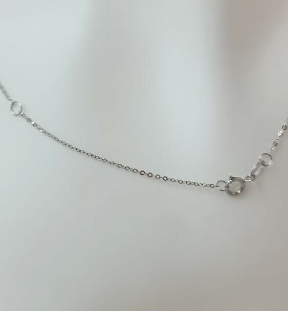 18K White Gold Diamond Pendant (Chain Included)
