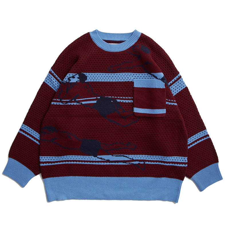 Swimming Knit Crewneck - Over-sized Top