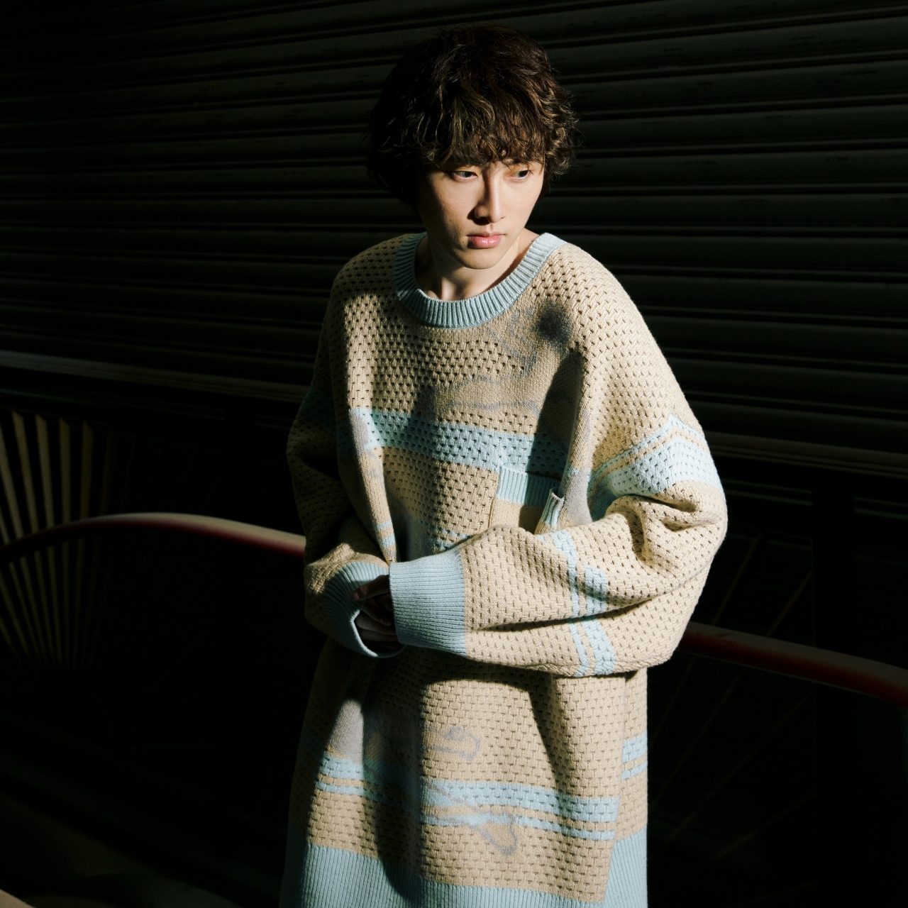 Swimming Knit Crewneck - Over-sized Top