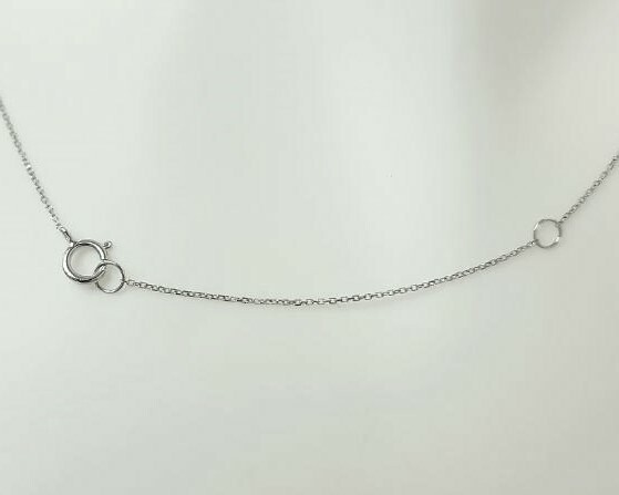 18K White Gold Diamond Pendant (Chain Included)