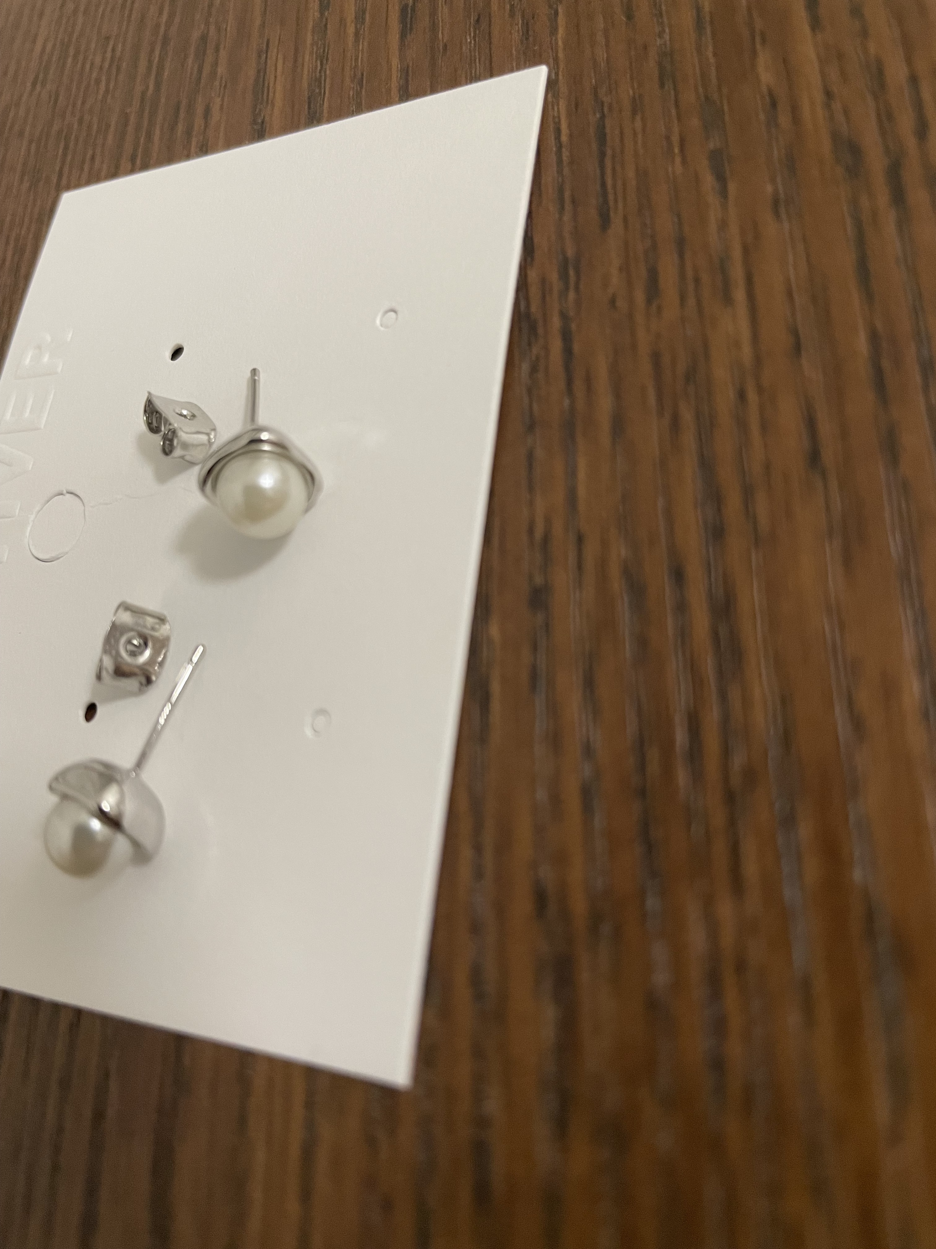 #228VE008 純銀耳針|被包裹着的方圓珍珠耳環