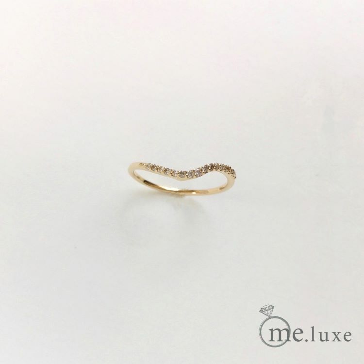 【me.luxe】K10弧形S8分鑽石戒