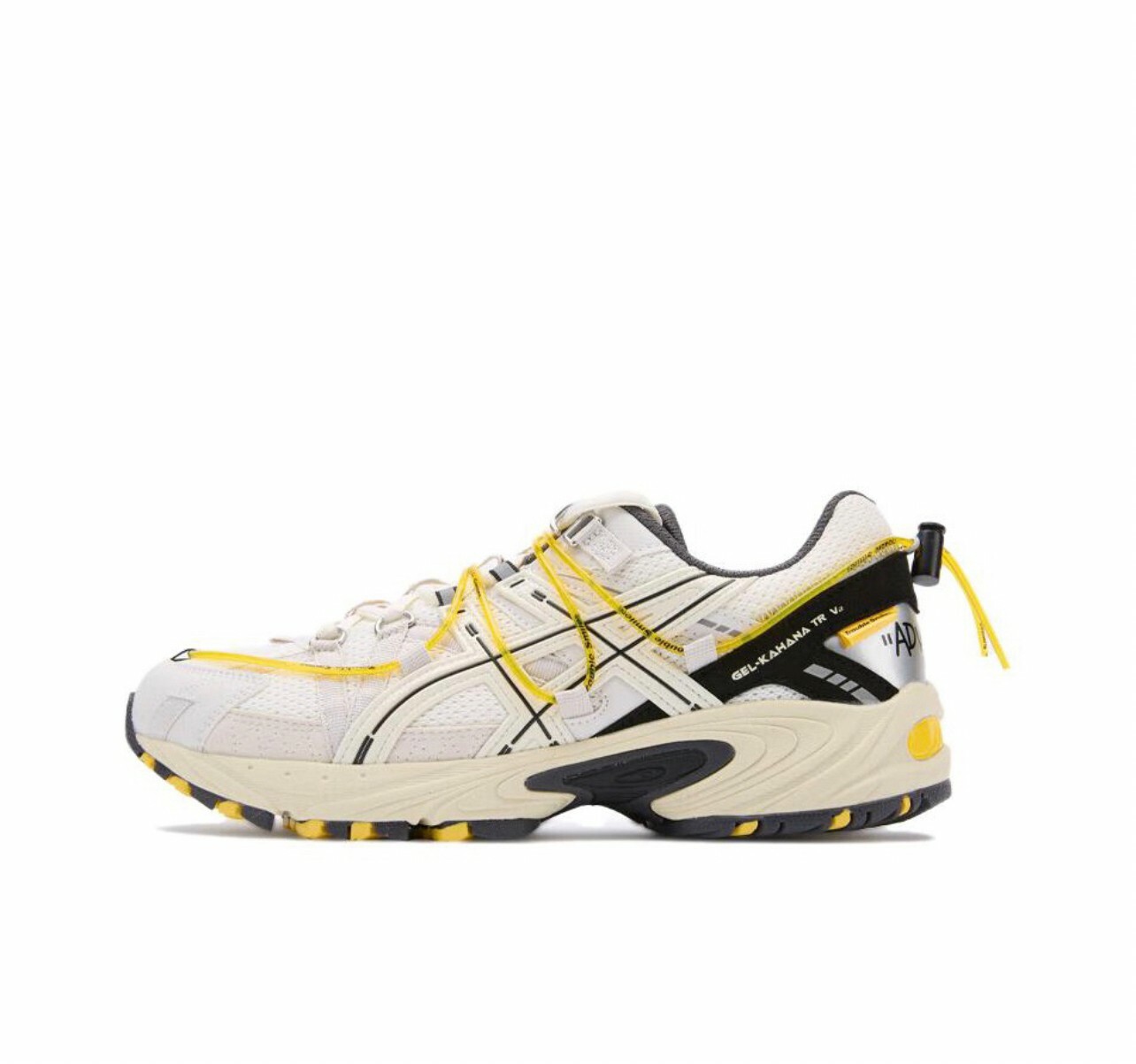 代購 Asics 亞瑟士 Gel-Kahana TR 麻煩微笑 聯名款 運動休閒鞋 戶外 白黑黃 MAY-