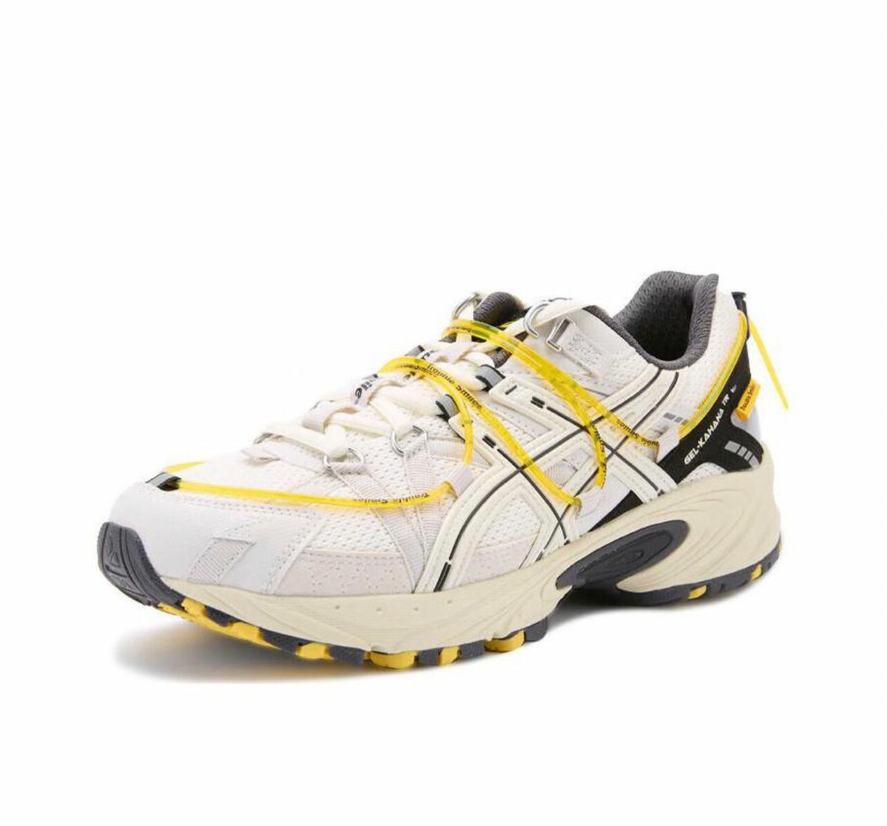 代購 Asics 亞瑟士 Gel-Kahana TR 麻煩微笑 聯名款 運動休閒鞋 戶外 白黑黃 MAY-