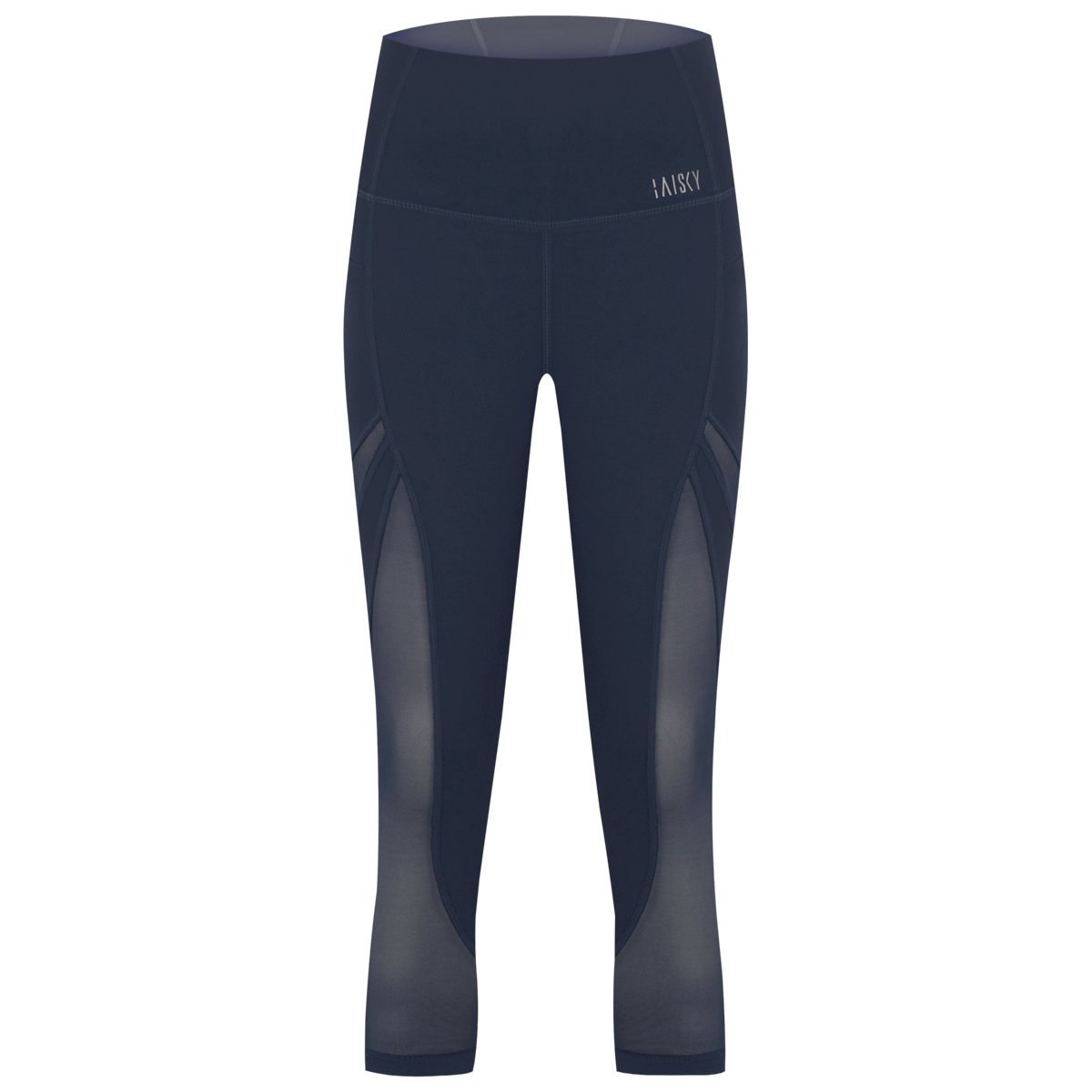 女款網紗美型動感七分褲(雙口袋) 灰藍