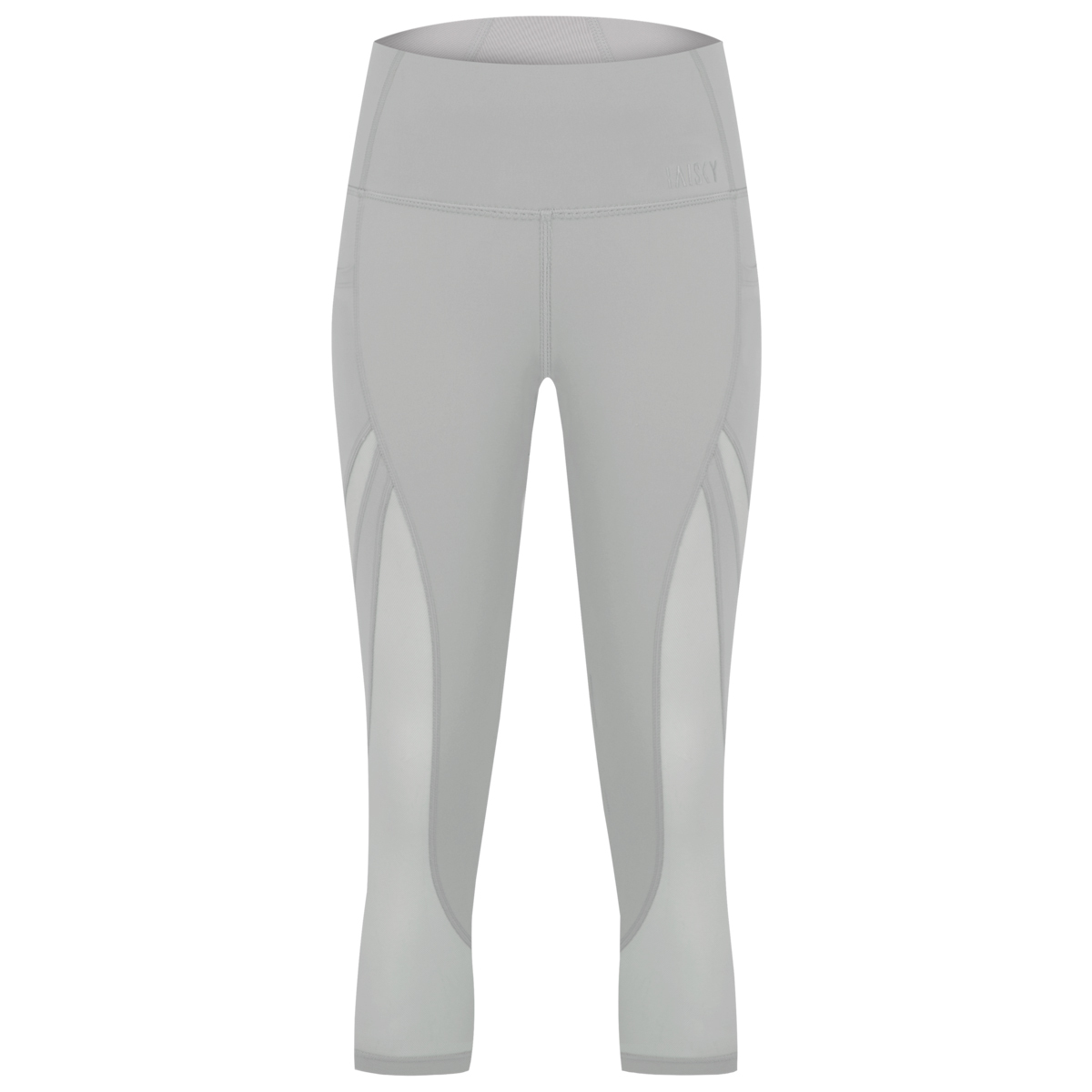 女款網紗美型動感七分褲(雙口袋) 銀灰