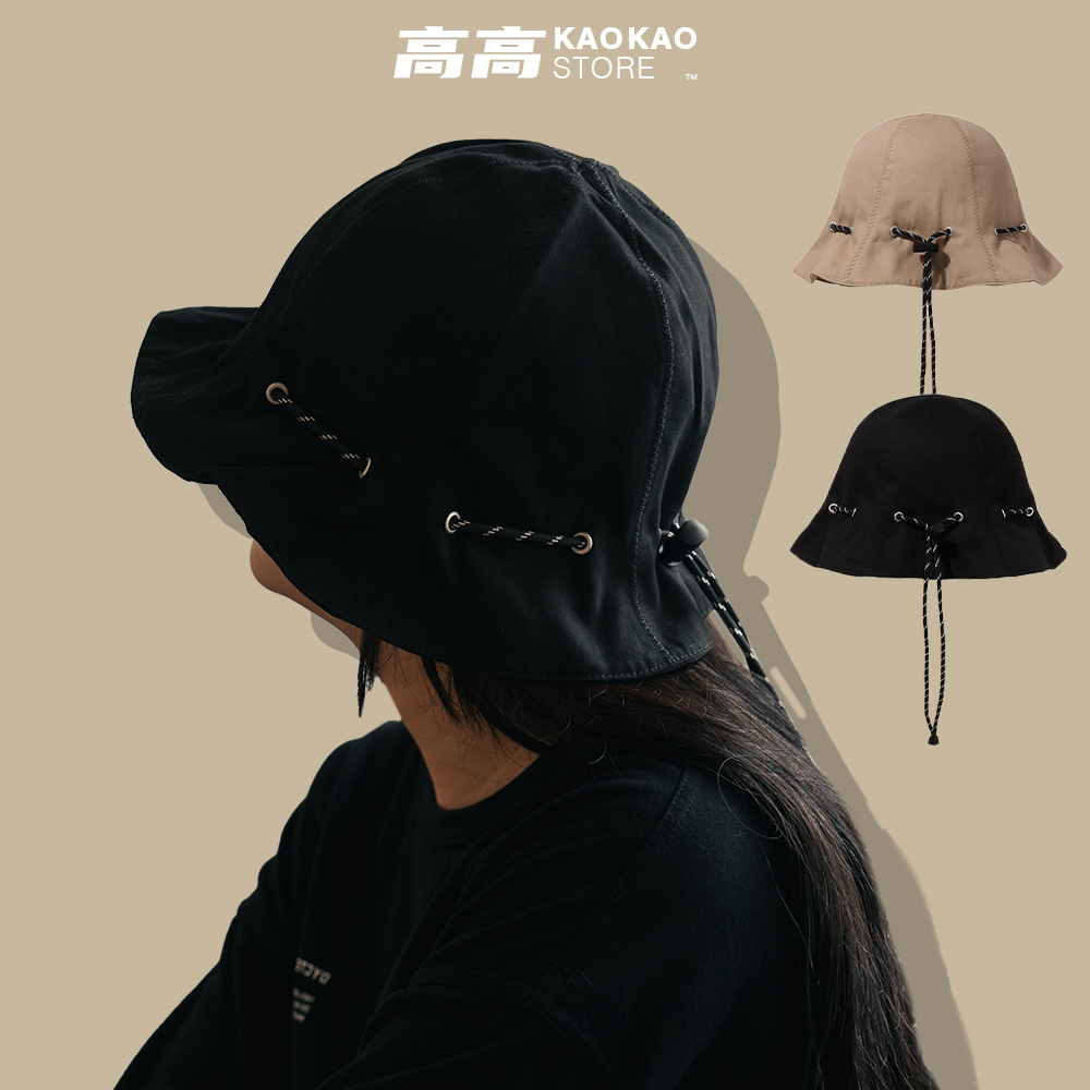 日系 防曬 抽繩漁夫帽 可收納折疊變小包【KAOKAOCAP04】