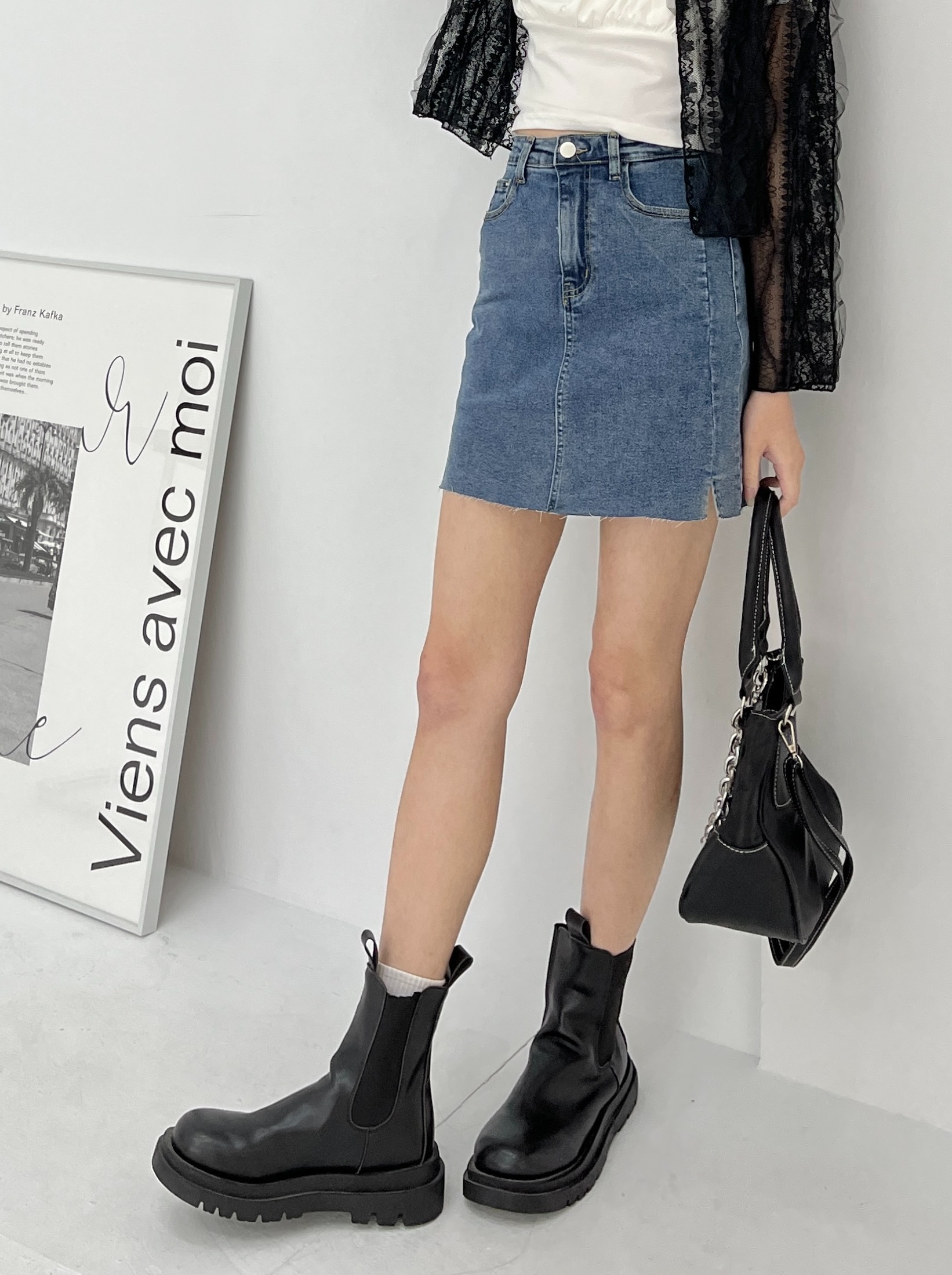 （現＋預）私心推♡ 超彈力牛仔褲裙