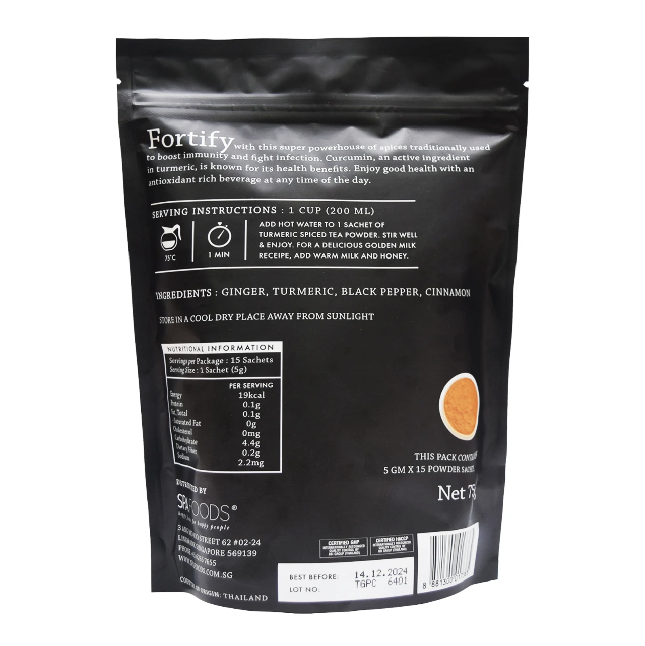 Spa Foods 薑黃香料茶