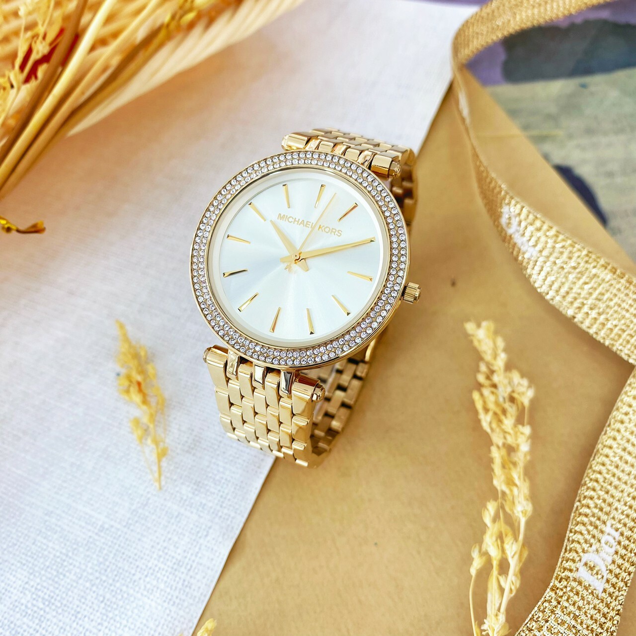 【MICHAEL KORS】時尚紐約風金色腕錶 MK3191 39mm 現代鐘錶