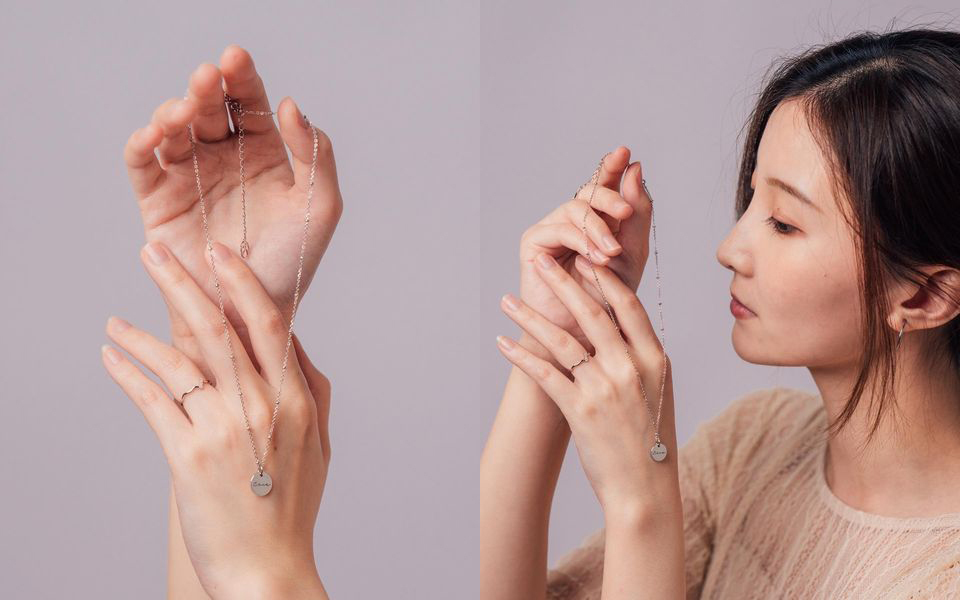 客製化刻字純銀項鍊|經典小圓牌| 閃耀心動純銀戒-銀色