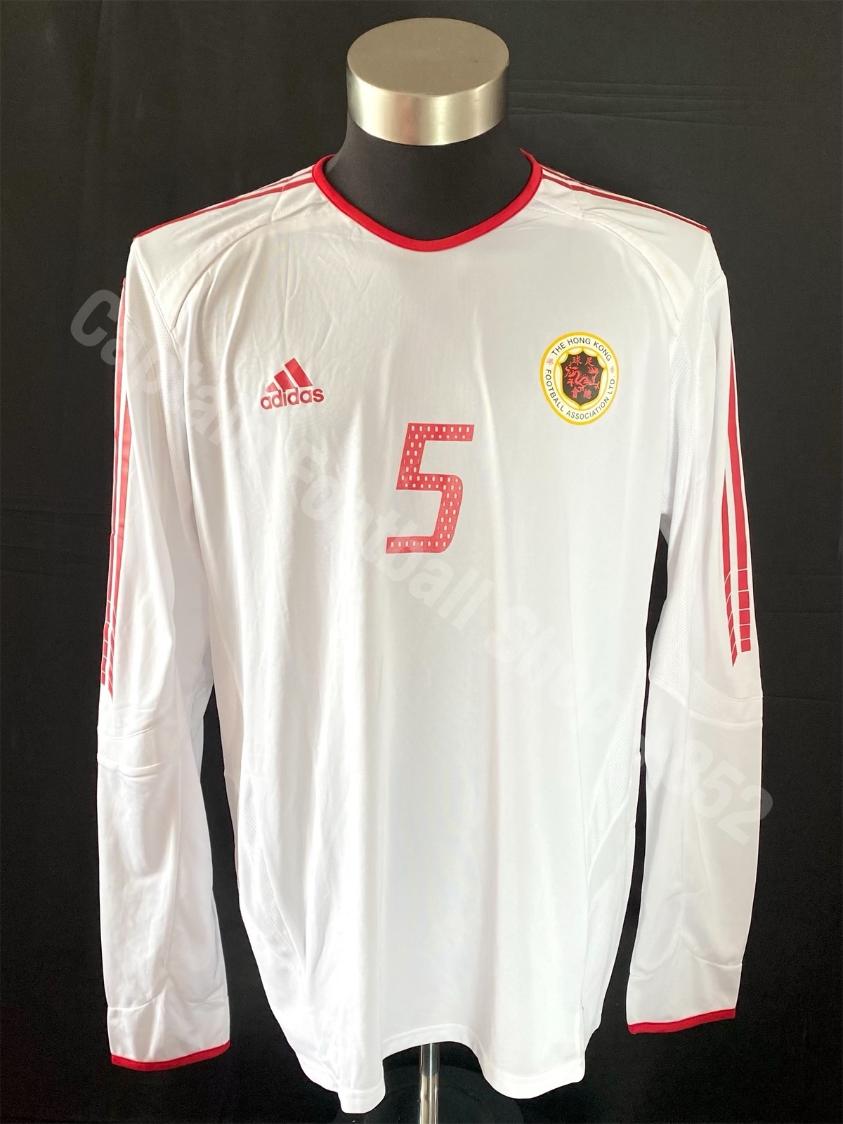 Hong Kong Football Team 2005-2006 Adidas Away L/S match worn issue shirt #5