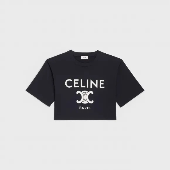 Celine cropped T-shirt in cotton jersey