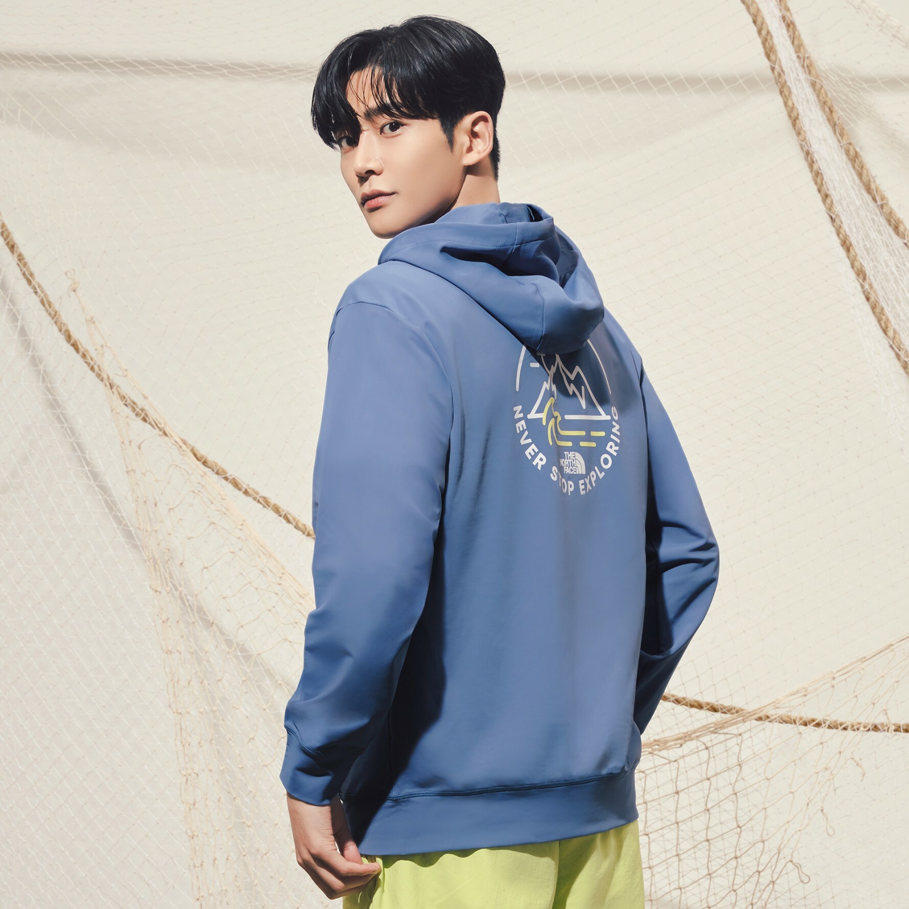 THE NORTH FACE ECO BLUE WAVE 男女 連帽 外套 NJ5JP15